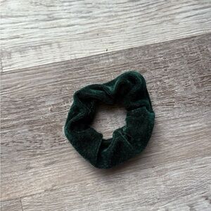 Dark Green Velvet Scrunchie
